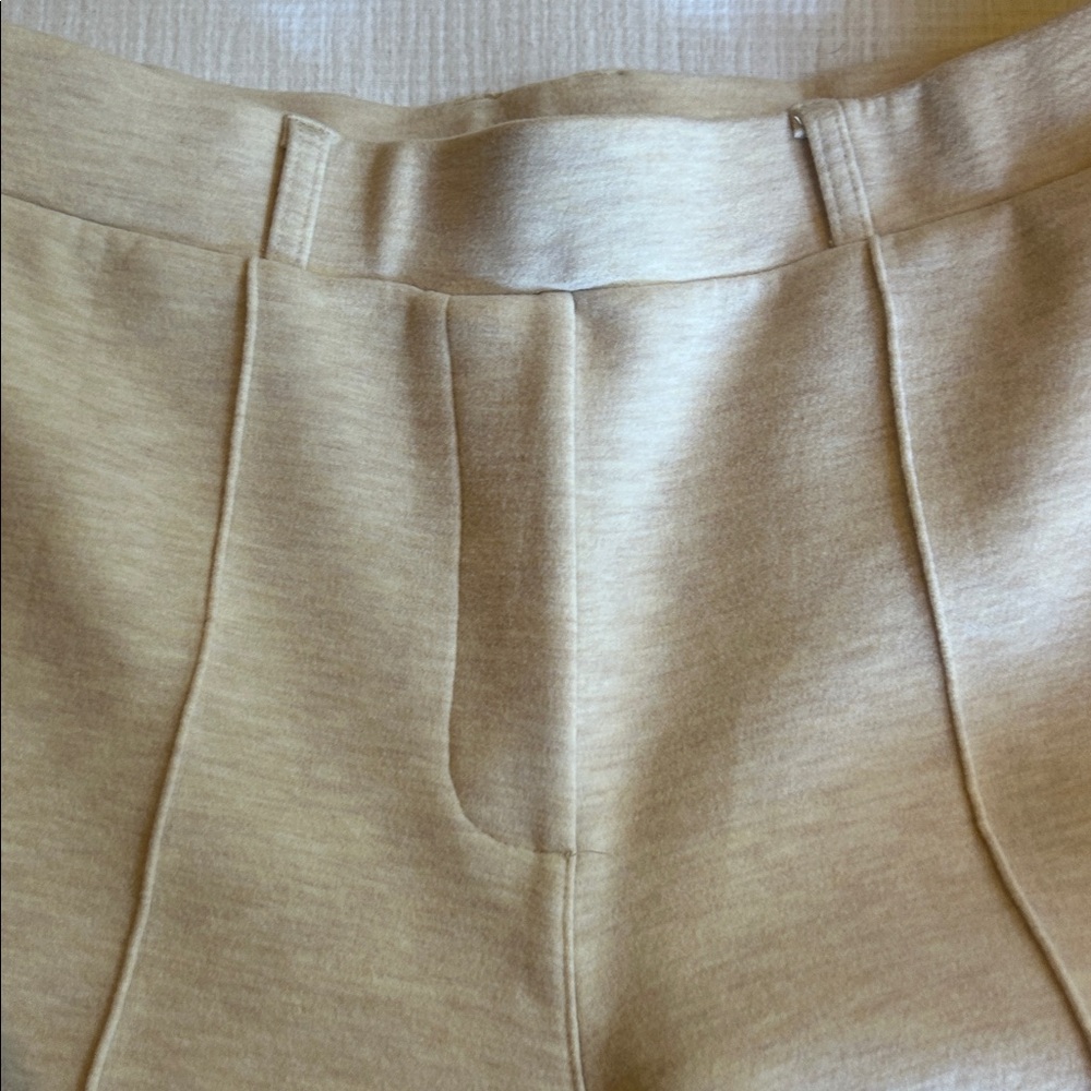 OGL high waisted straight leg pull on pant size medium in heathered beige - Picture 3 of 6